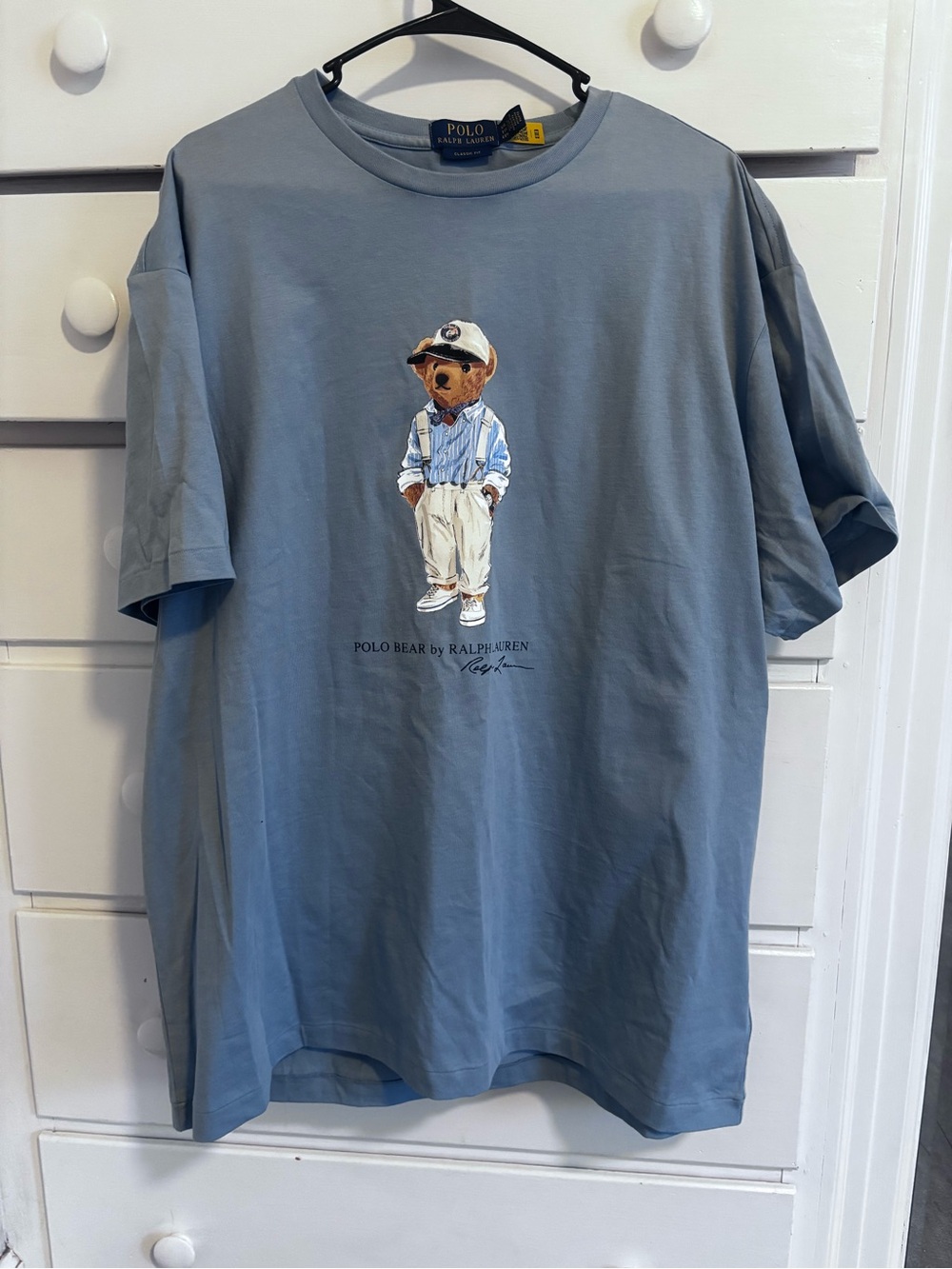 Ralph Lauren Light Blue Polo Bear Graphic Tee